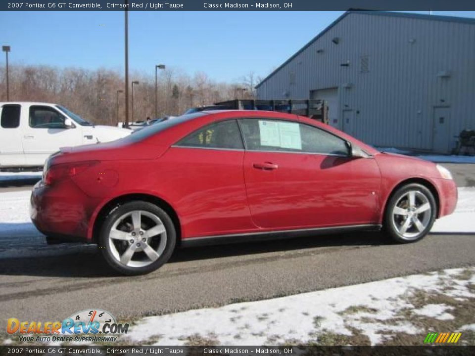 2007 Pontiac G6 GT Convertible Crimson Red / Light Taupe Photo #4