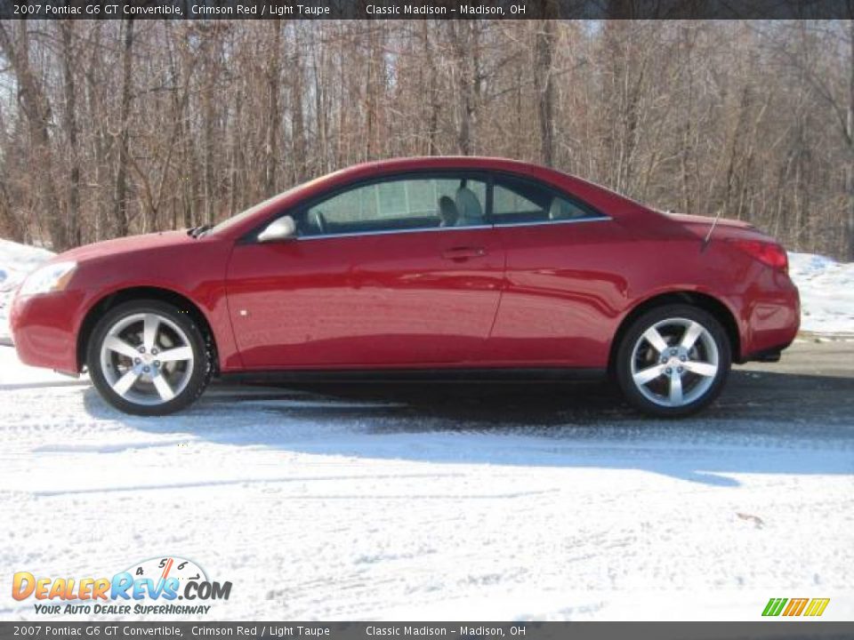 2007 Pontiac G6 GT Convertible Crimson Red / Light Taupe Photo #6