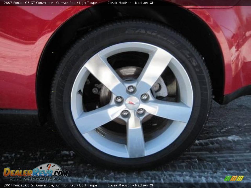 2007 Pontiac G6 GT Convertible Crimson Red / Light Taupe Photo #8
