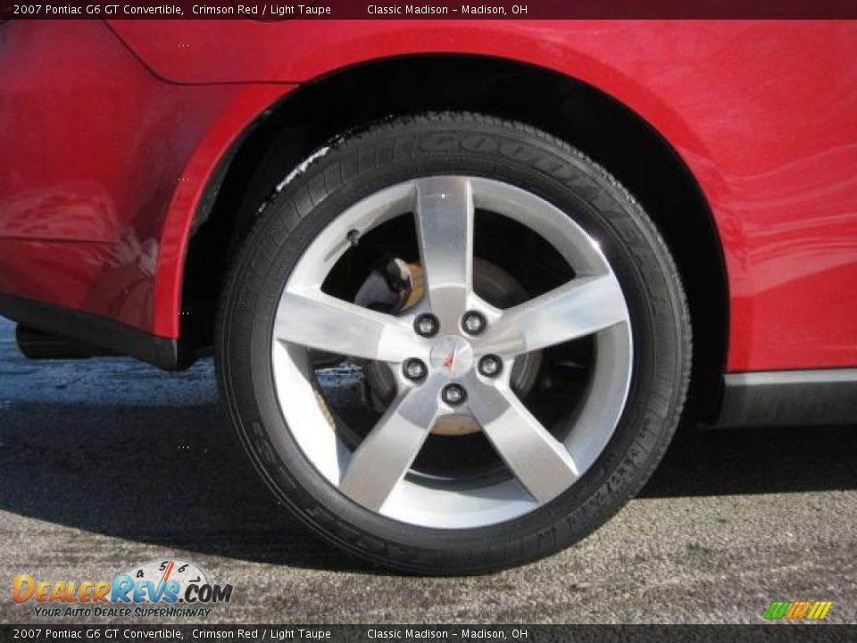 2007 Pontiac G6 GT Convertible Crimson Red / Light Taupe Photo #9