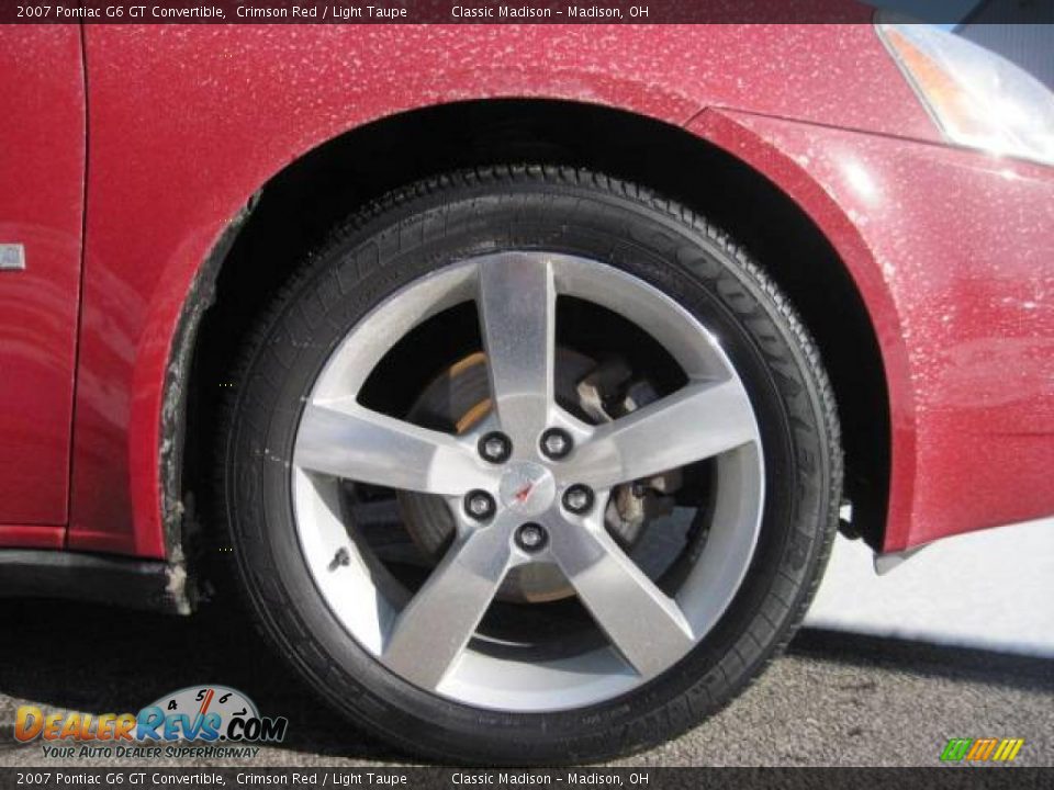 2007 Pontiac G6 GT Convertible Crimson Red / Light Taupe Photo #10