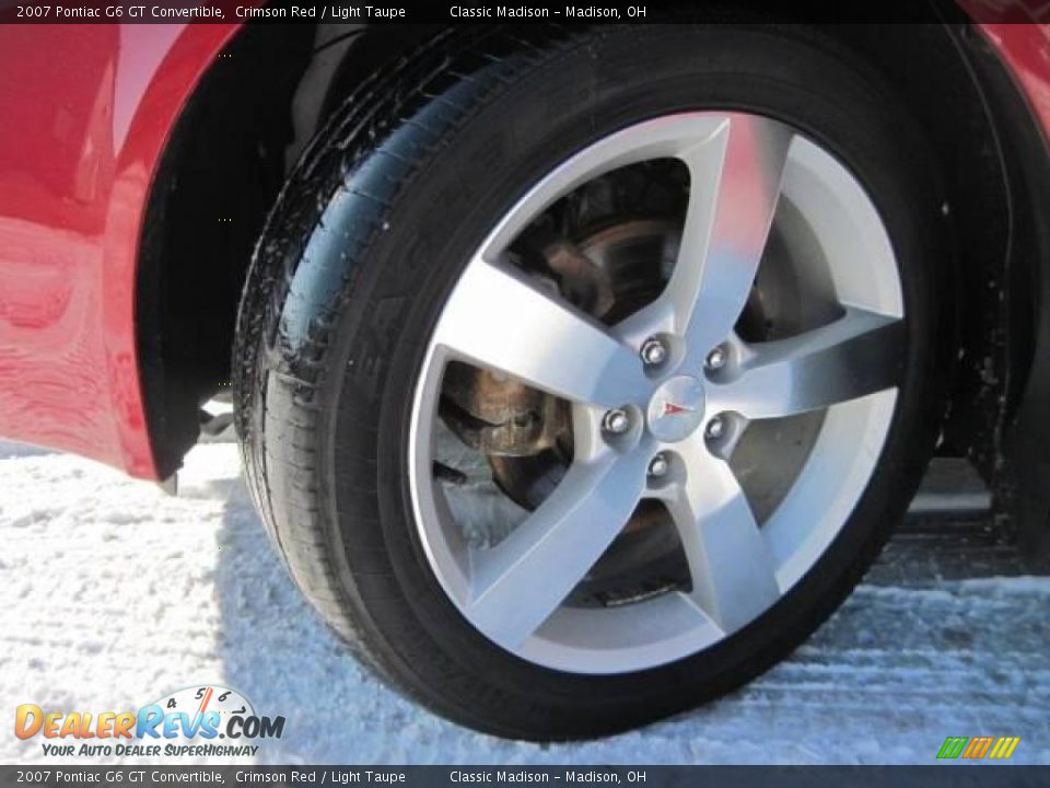 2007 Pontiac G6 GT Convertible Crimson Red / Light Taupe Photo #11