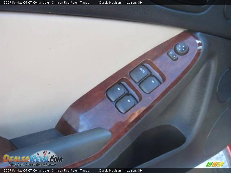 2007 Pontiac G6 GT Convertible Crimson Red / Light Taupe Photo #12
