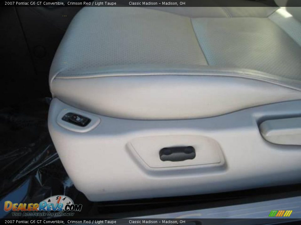 2007 Pontiac G6 GT Convertible Crimson Red / Light Taupe Photo #13