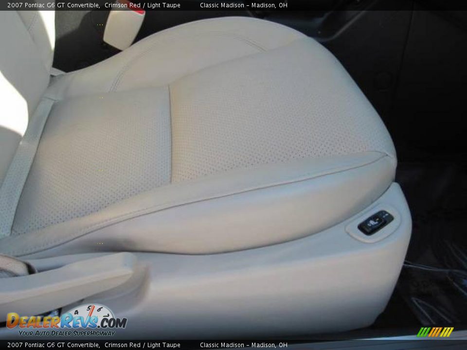 2007 Pontiac G6 GT Convertible Crimson Red / Light Taupe Photo #16