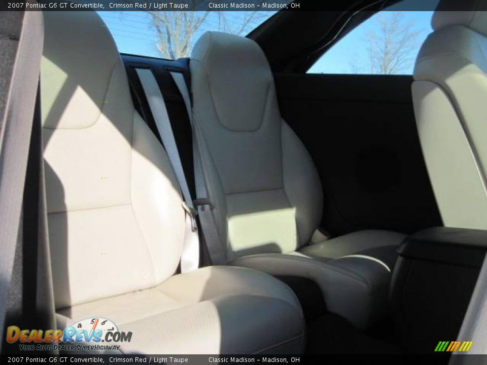 2007 Pontiac G6 GT Convertible Crimson Red / Light Taupe Photo #17