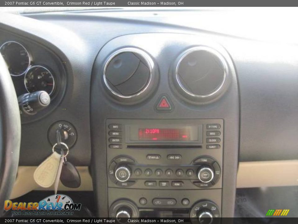 2007 Pontiac G6 GT Convertible Crimson Red / Light Taupe Photo #23
