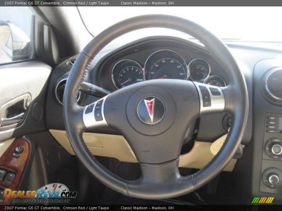2007 Pontiac G6 GT Convertible Crimson Red / Light Taupe Photo #26