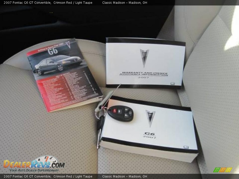 2007 Pontiac G6 GT Convertible Crimson Red / Light Taupe Photo #28