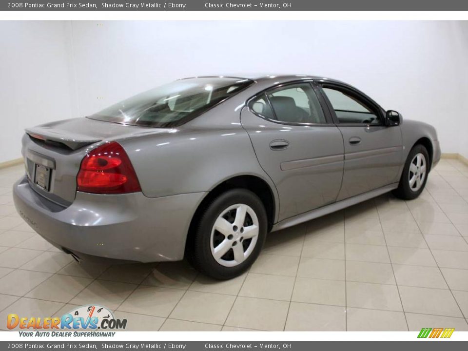 2008 Pontiac Grand Prix Sedan Shadow Gray Metallic / Ebony Photo #6