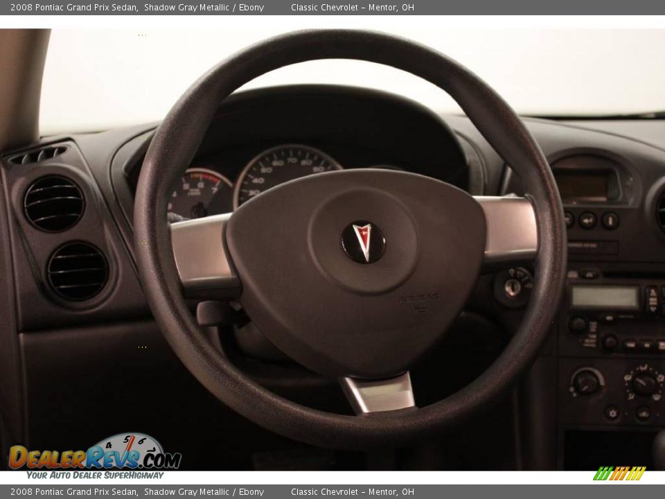 2008 Pontiac Grand Prix Sedan Shadow Gray Metallic / Ebony Photo #9
