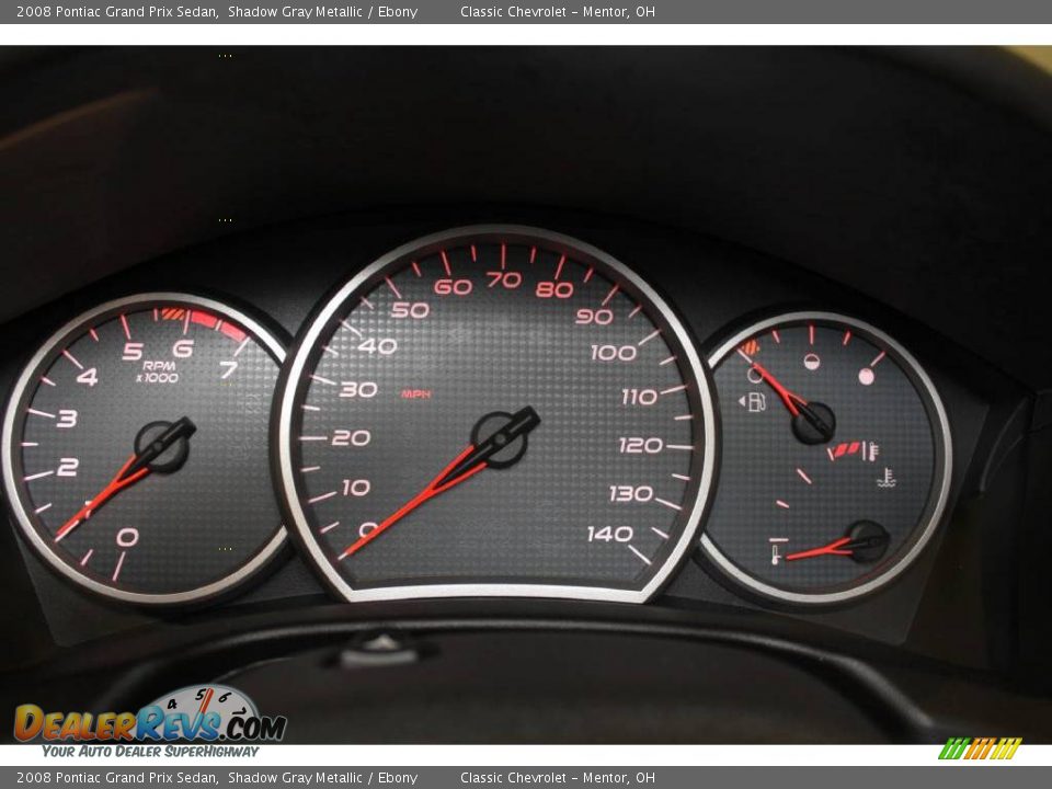 2008 Pontiac Grand Prix Sedan Shadow Gray Metallic / Ebony Photo #10