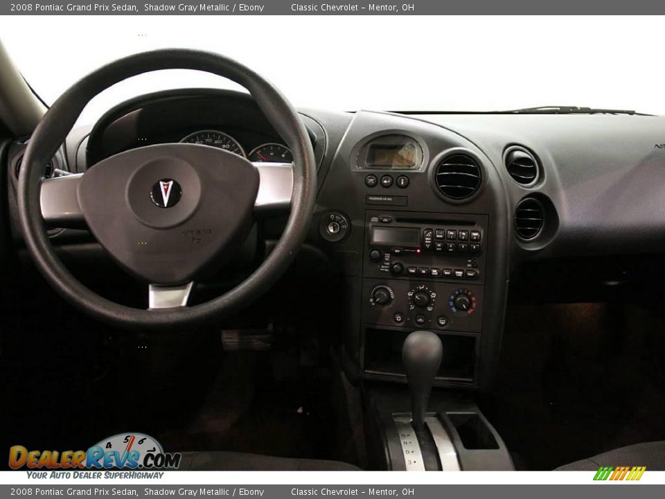 2008 Pontiac Grand Prix Sedan Shadow Gray Metallic / Ebony Photo #17