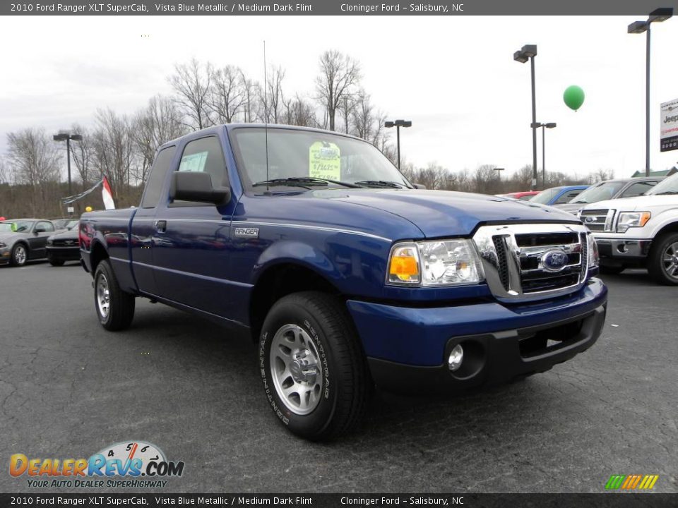 2010 Ford Ranger XLT SuperCab Vista Blue Metallic / Medium Dark Flint Photo #1