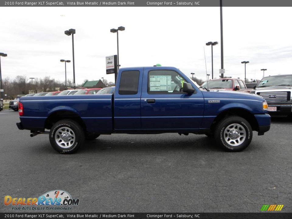 2010 Ford Ranger XLT SuperCab Vista Blue Metallic / Medium Dark Flint Photo #2