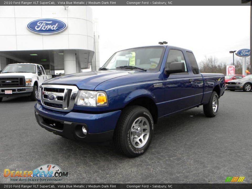 2010 Ford Ranger XLT SuperCab Vista Blue Metallic / Medium Dark Flint Photo #6