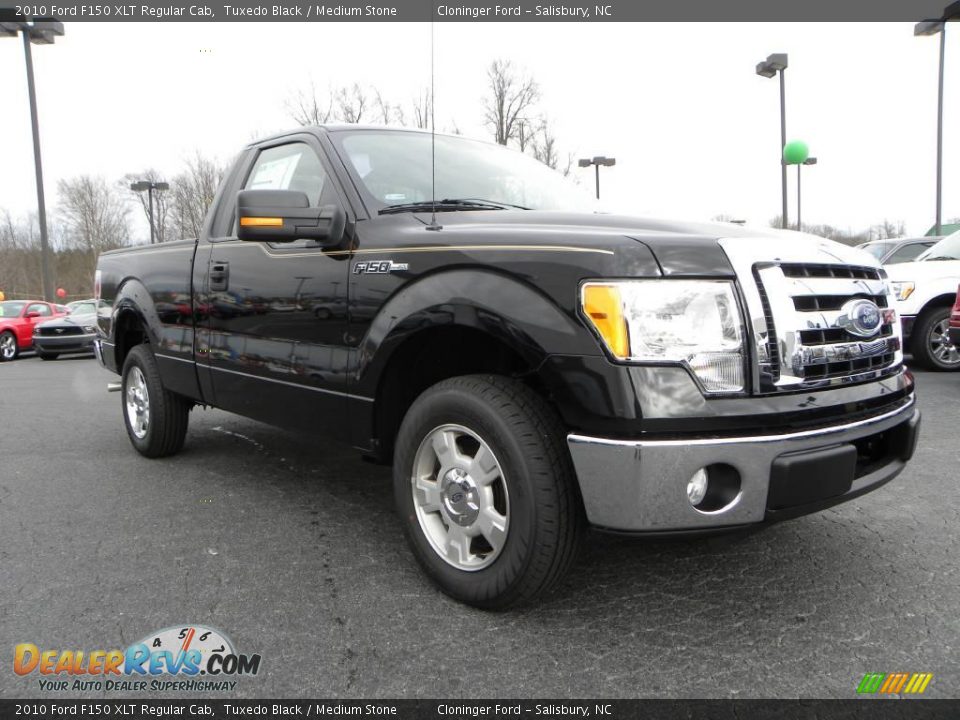 2010 Ford F150 XLT Regular Cab Tuxedo Black / Medium Stone Photo #1