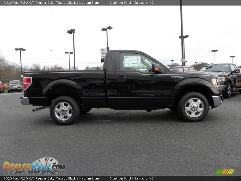 2010 Ford F150 XLT Regular Cab Tuxedo Black / Medium Stone Photo #2