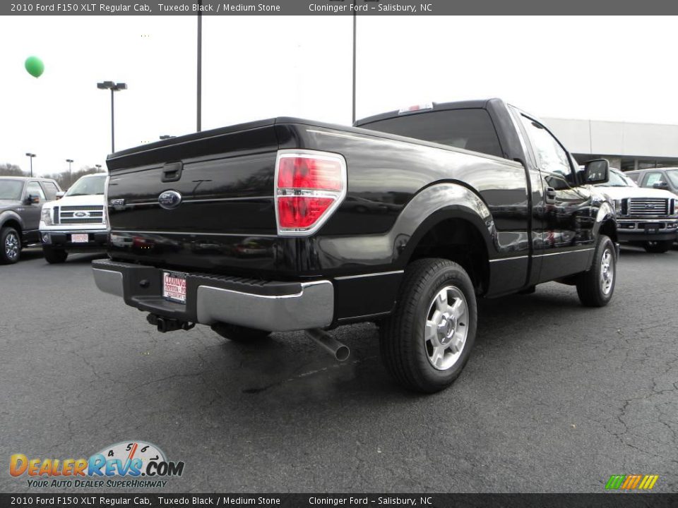 2010 Ford F150 XLT Regular Cab Tuxedo Black / Medium Stone Photo #3