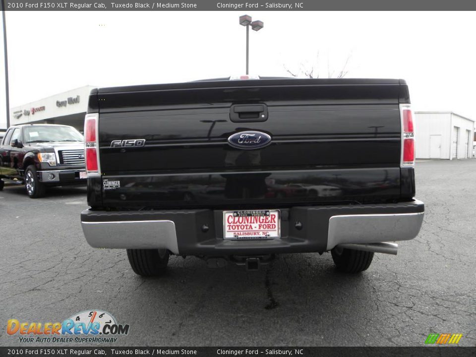 2010 Ford F150 XLT Regular Cab Tuxedo Black / Medium Stone Photo #4