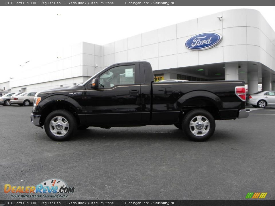 2010 Ford F150 XLT Regular Cab Tuxedo Black / Medium Stone Photo #5