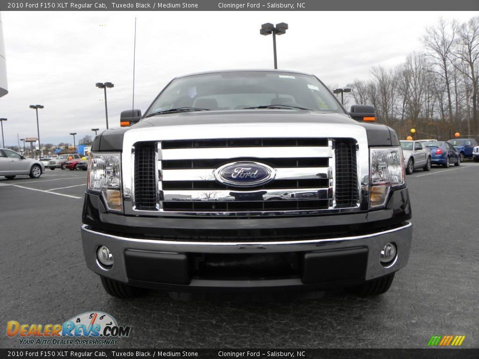 2010 Ford F150 XLT Regular Cab Tuxedo Black / Medium Stone Photo #7