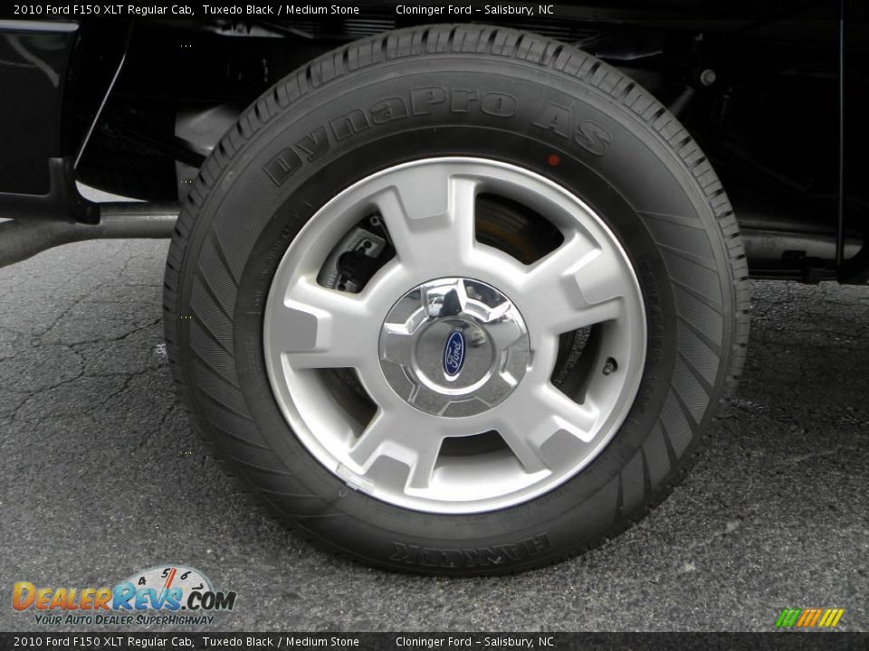 2010 Ford F150 XLT Regular Cab Tuxedo Black / Medium Stone Photo #13