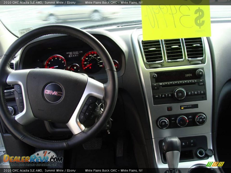 2010 GMC Acadia SLE AWD Summit White / Ebony Photo #21