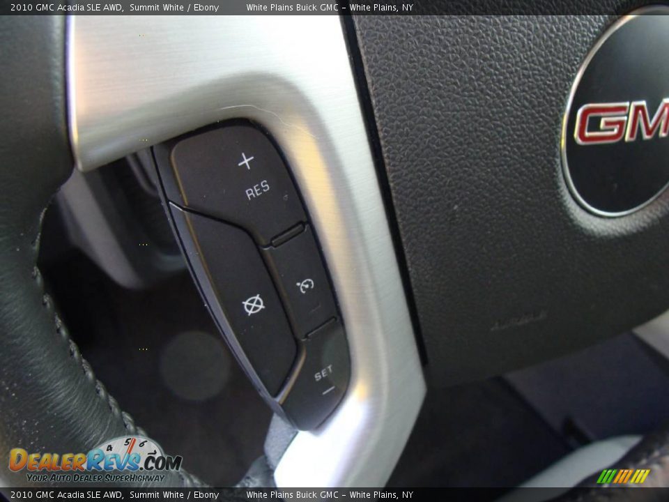 2010 GMC Acadia SLE AWD Summit White / Ebony Photo #26