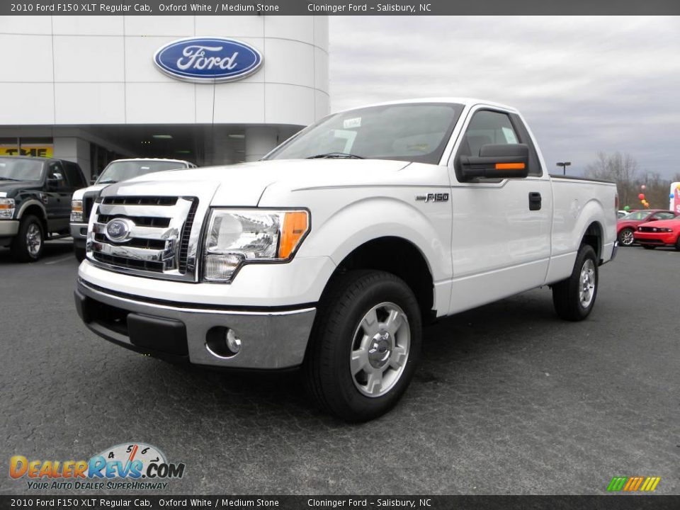 2010 Ford F150 XLT Regular Cab Oxford White / Medium Stone Photo #6