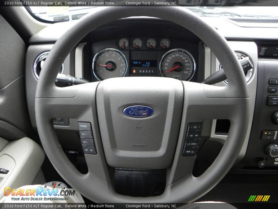 2010 Ford F150 XLT Regular Cab Oxford White / Medium Stone Photo #17