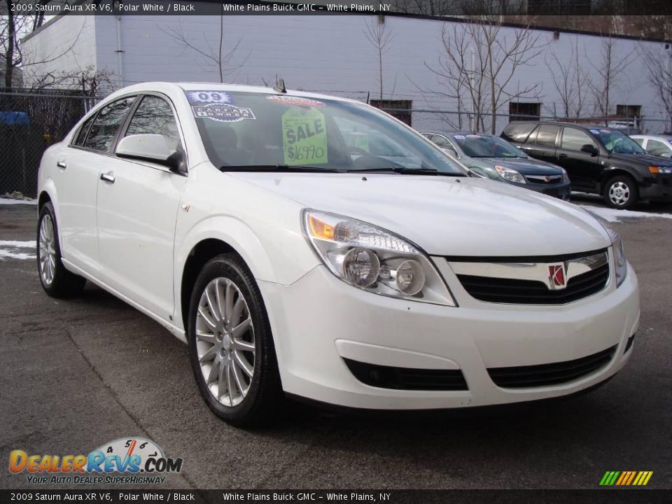 2009 Saturn Aura XR V6 Polar White / Black Photo #3