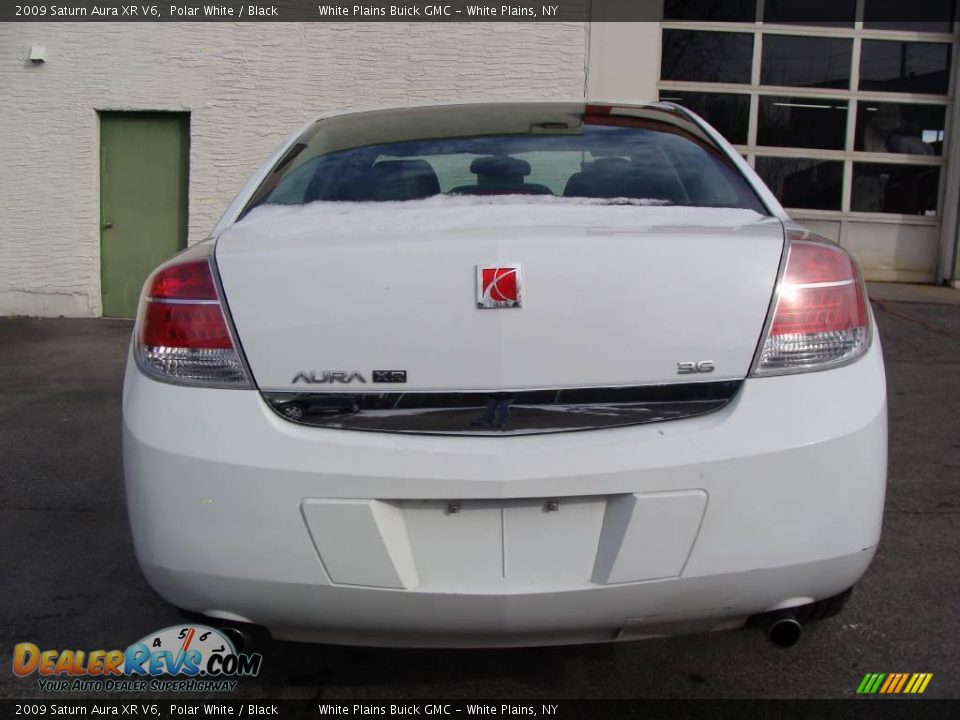 2009 Saturn Aura XR V6 Polar White / Black Photo #6