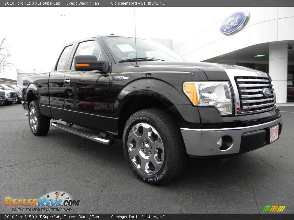 2010 Ford F150 XLT SuperCab Tuxedo Black / Tan Photo #1