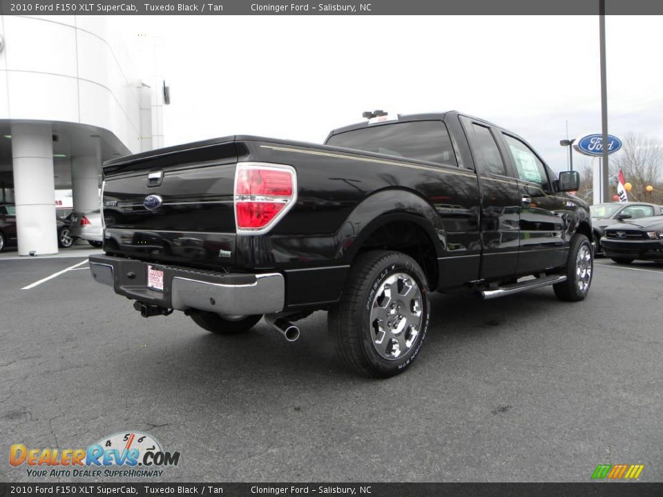 2010 Ford F150 XLT SuperCab Tuxedo Black / Tan Photo #3