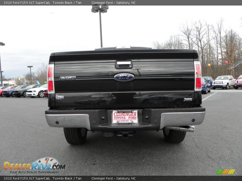 2010 Ford F150 XLT SuperCab Tuxedo Black / Tan Photo #4