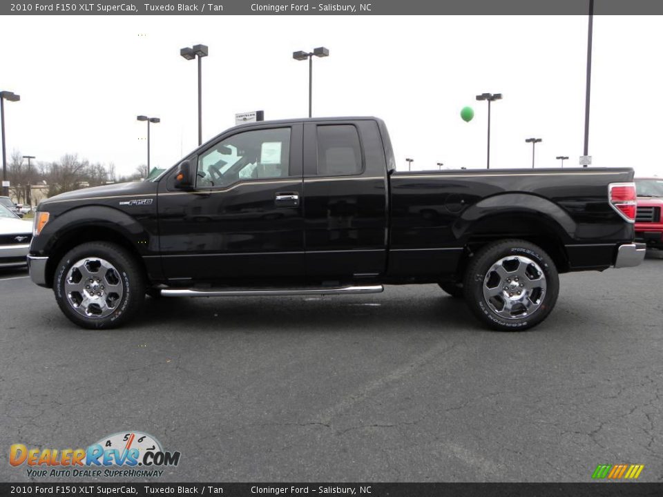 2010 Ford F150 XLT SuperCab Tuxedo Black / Tan Photo #5