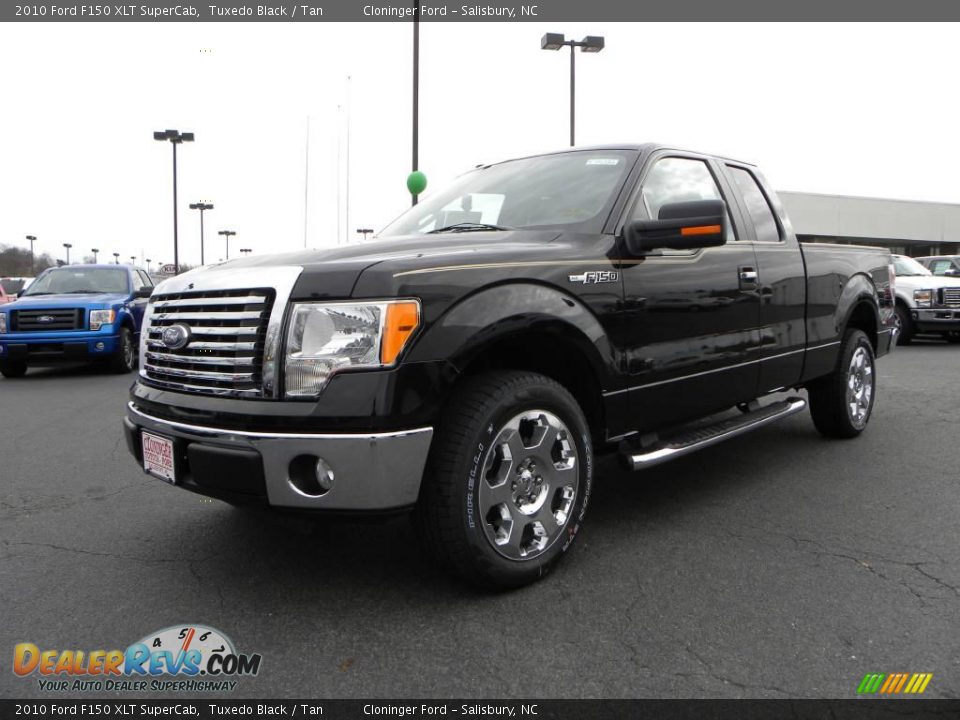2010 Ford F150 XLT SuperCab Tuxedo Black / Tan Photo #6
