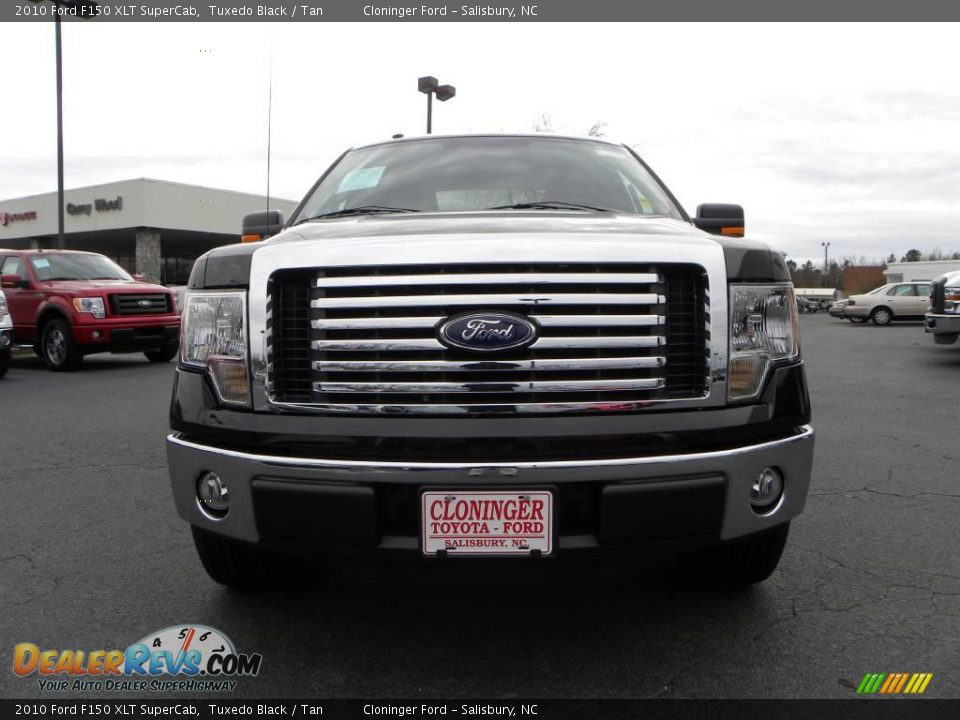 2010 Ford F150 XLT SuperCab Tuxedo Black / Tan Photo #7