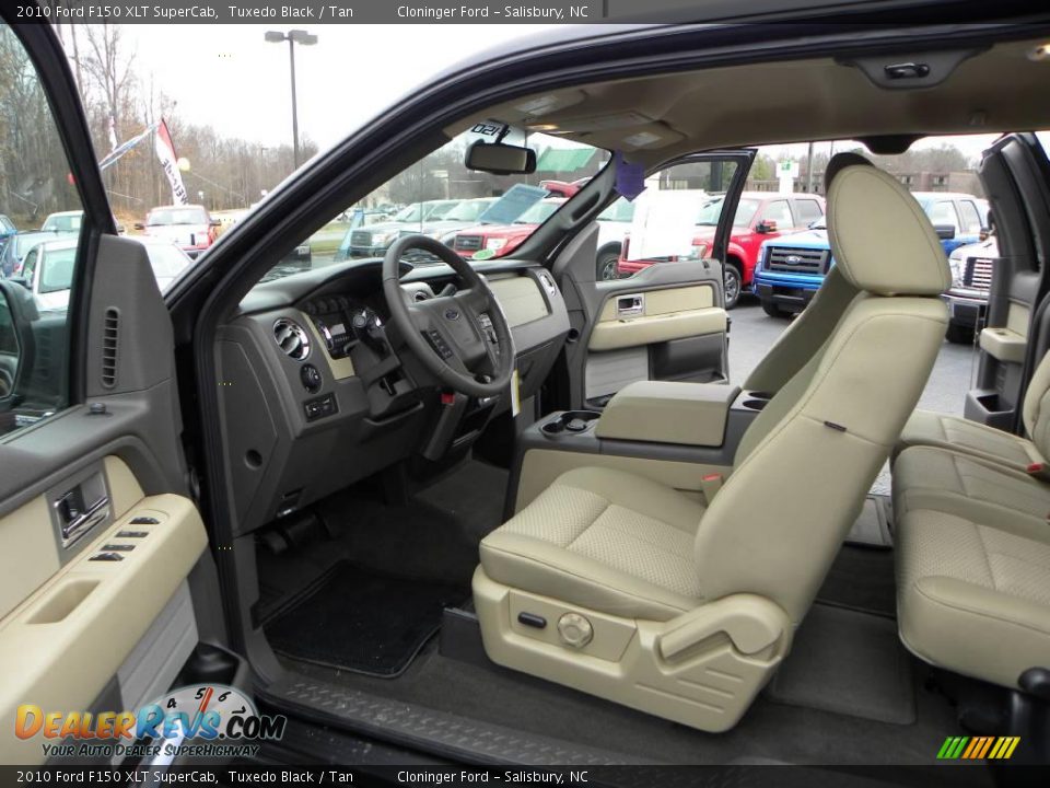 2010 Ford F150 XLT SuperCab Tuxedo Black / Tan Photo #8