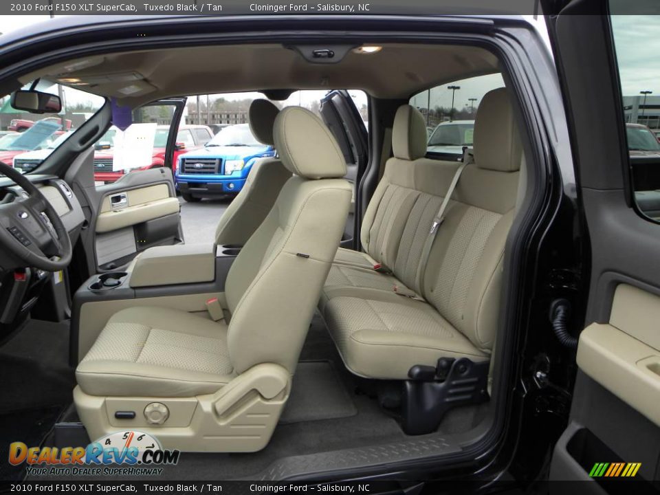 2010 Ford F150 XLT SuperCab Tuxedo Black / Tan Photo #9