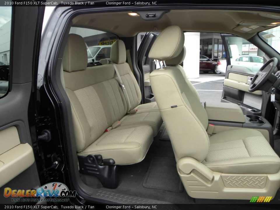 2010 Ford F150 XLT SuperCab Tuxedo Black / Tan Photo #12