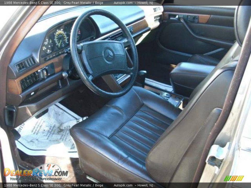 1988 Mercedes-Benz S Class SE 300 Grey Pearl Metallic / Beige Photo #9