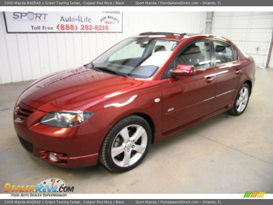 2006 Mazda MAZDA3 s Grand Touring Sedan Copper Red Mica / Black Photo #4