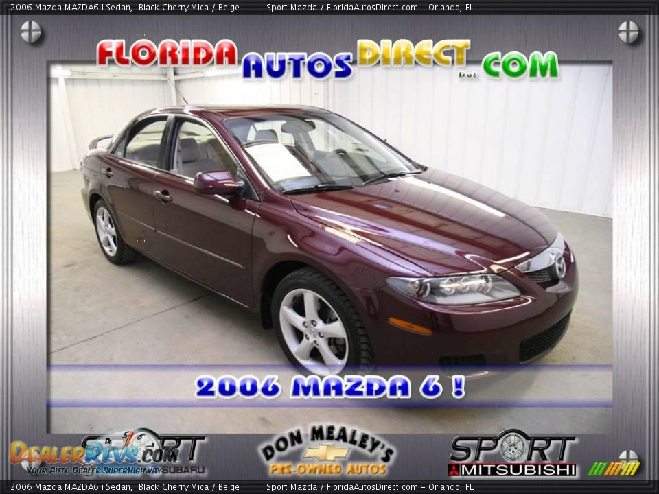 2006 Mazda MAZDA6 i Sedan Black Cherry Mica / Beige Photo #1
