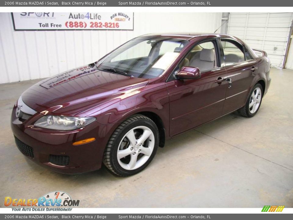 2006 Mazda MAZDA6 i Sedan Black Cherry Mica / Beige Photo #4