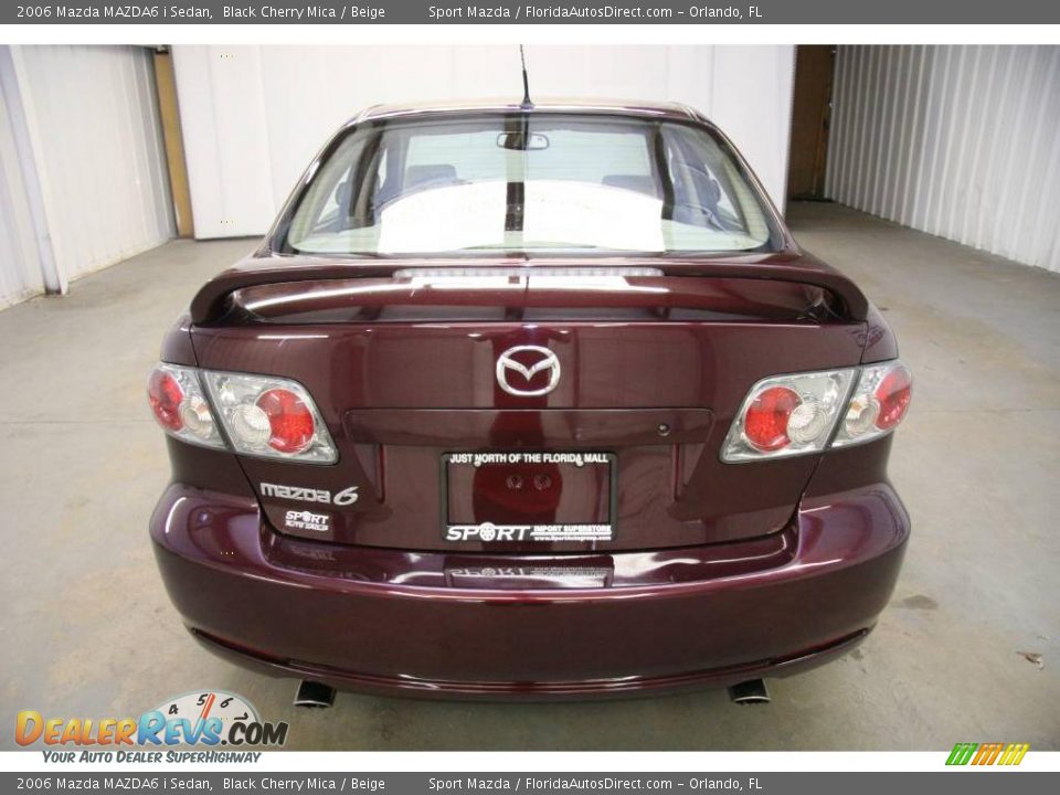 2006 Mazda MAZDA6 i Sedan Black Cherry Mica / Beige Photo #6
