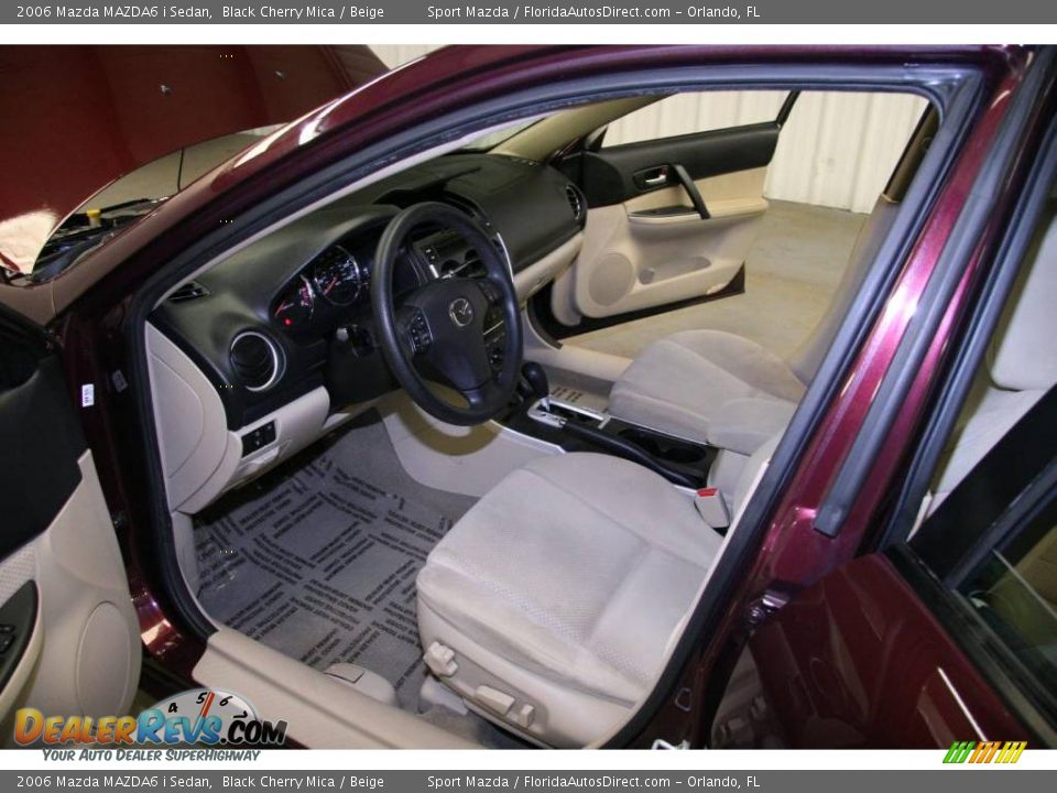 2006 Mazda MAZDA6 i Sedan Black Cherry Mica / Beige Photo #14