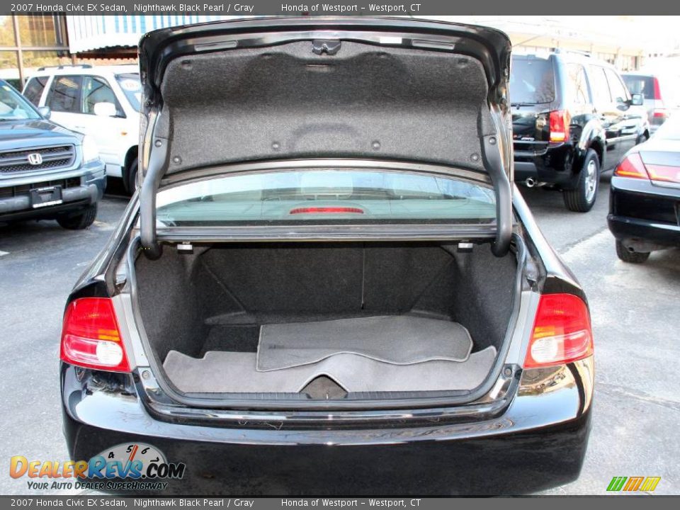2007 Honda Civic EX Sedan Nighthawk Black Pearl / Gray Photo #7