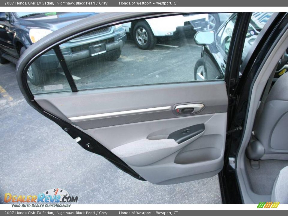 2007 Honda Civic EX Sedan Nighthawk Black Pearl / Gray Photo #13